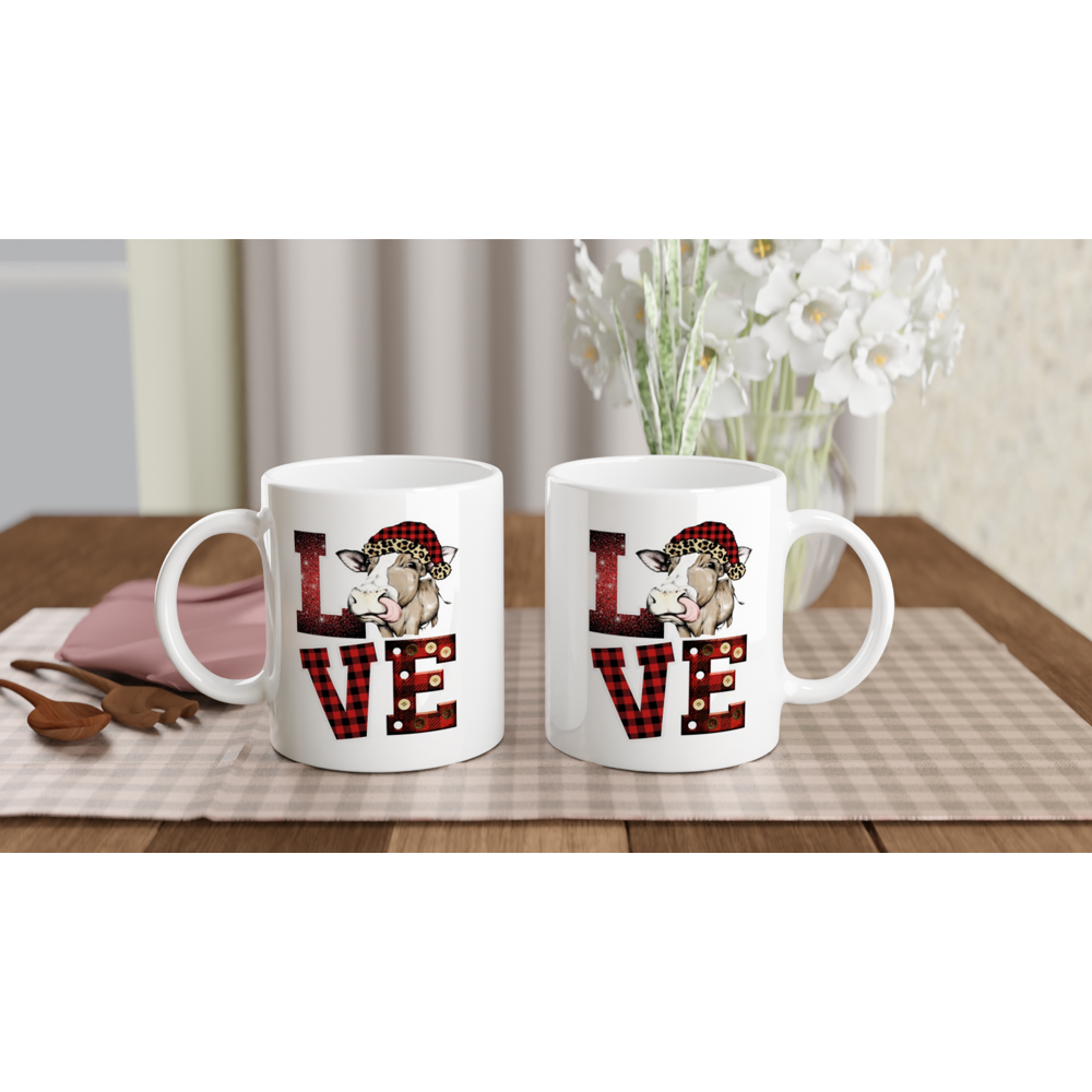 Country Love - Heffer Style - White 11oz Ceramic Mug - Mister Snarky's