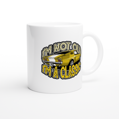 I'm Not Old I'm Classic - 67 Mustang Fastback - White 11oz Ceramic Mug - Mister Snarky's