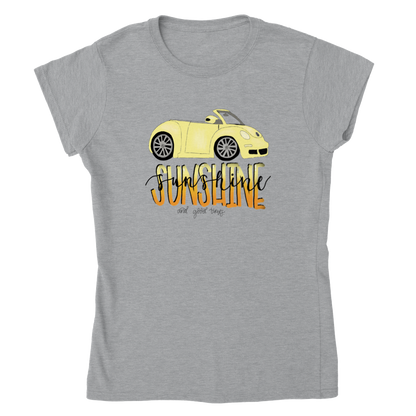 Sunshine and Good Times - Classic Womens Crewneck T-shirt - Mister Snarky's