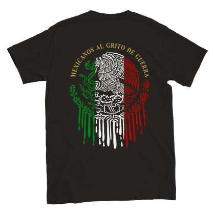 Dripping Mexican Eagle - Mexicanos Al Grito De Guerra - Back Print - T-shirt - Mister Snarky's