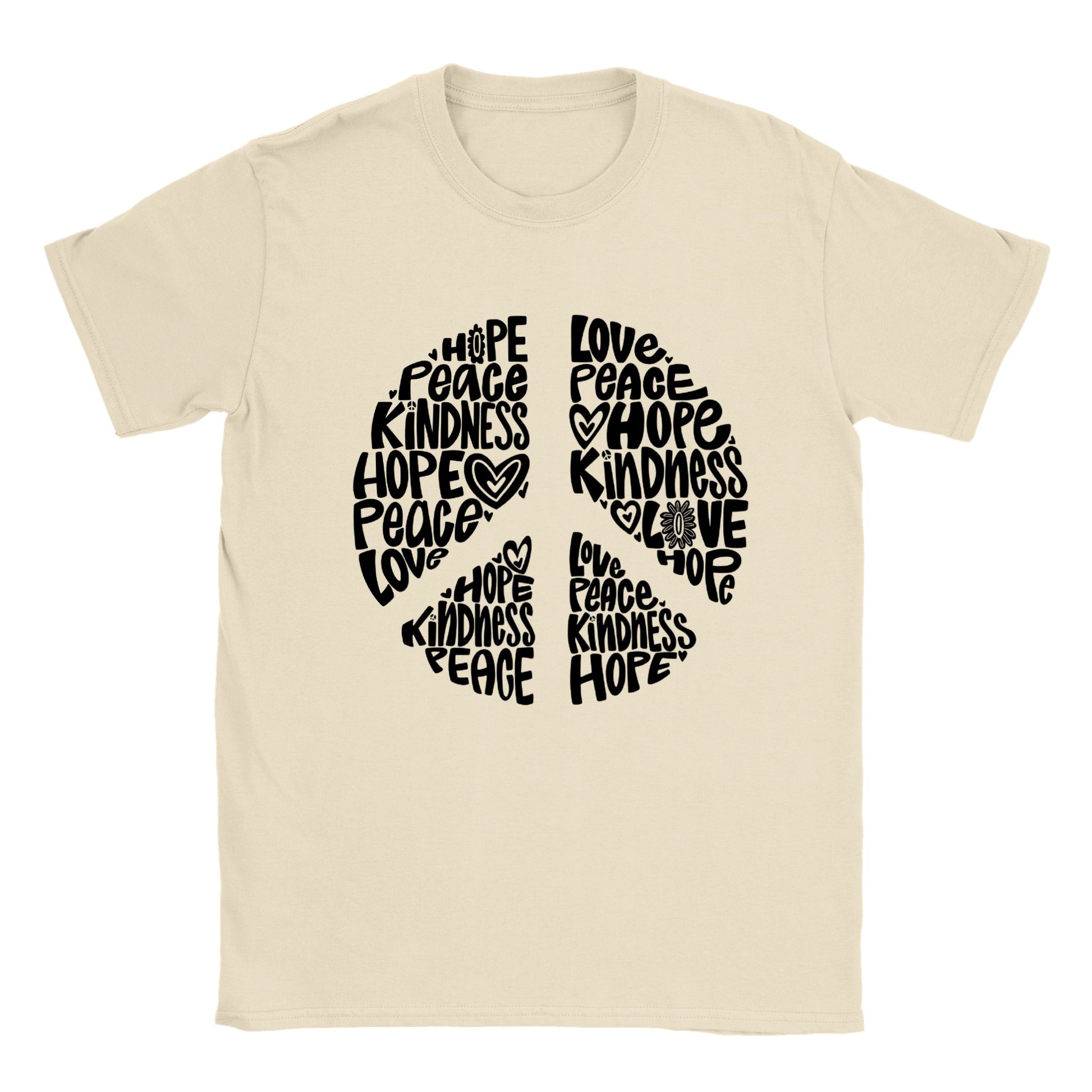 Love, Hope, Peace, and Kindness - Classic Unisex Crewneck T-shirt - Mister Snarky's
