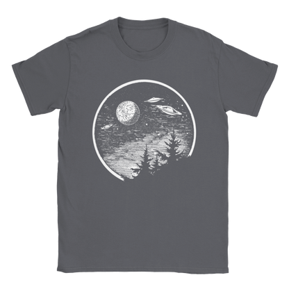 UFO Alien Space - Classic Unisex Crewneck T-shirt - Mister Snarky's