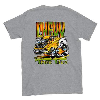 Chevy Builds Trick Trux T-shirt - Mister Snarky's