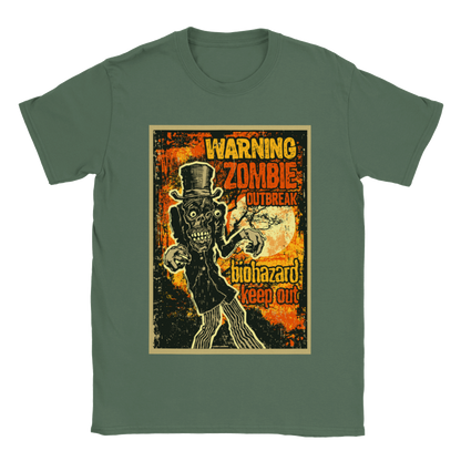 Warning Zombie Outbreak T-shirt - Mister Snarky's