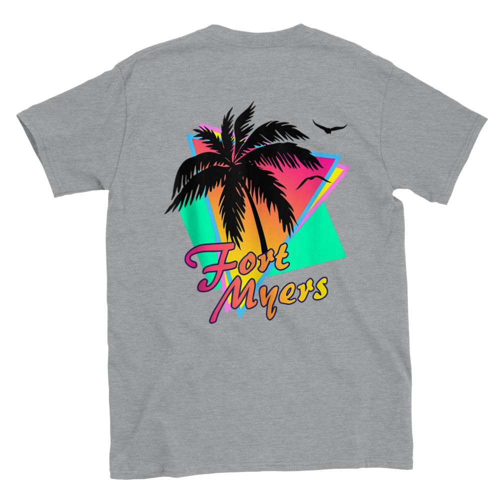 Fort Myers Florida - Back Print - Classic Unisex Crewneck T-shirt - Mister Snarky's