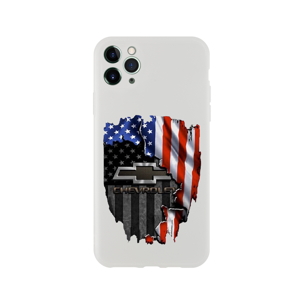 Chevy and the American Flag - Flexi case for Apple and Samsung - Mister Snarky's