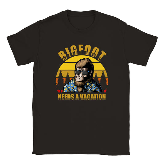 Bigfoot Needs a Vacation T-shirt - Mister Snarky's