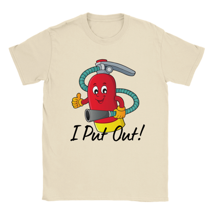 I Put Out - Firefighter Humor - Front Print - Classic Crewneck T-shirt - Mister Snarky's