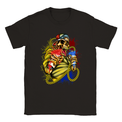 Spray Can Skeleton - Graffati - Unisex Crewneck T-shirt - Mister Snarky's