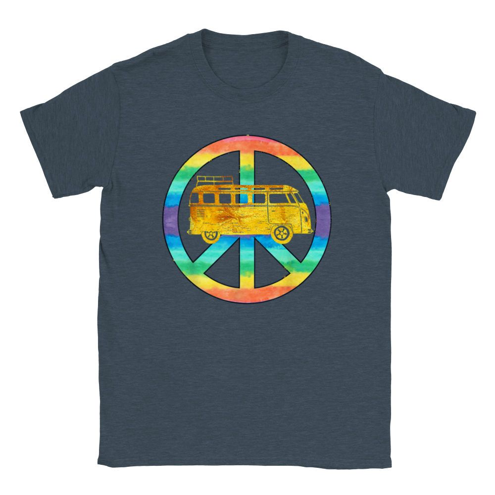 Hippie Bus - Classic Unisex Crewneck T-shirt - Mister Snarky's