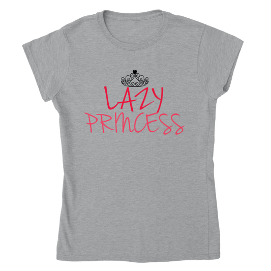 Lazy Princess - Classic Womens Crewneck T-shirt - Mister Snarky's