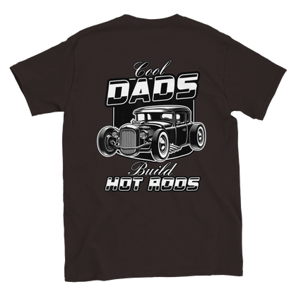 Cool Dads Build Hot Rods - Back Print - Classic Unisex Crewneck T-shirt - Mister Snarky's