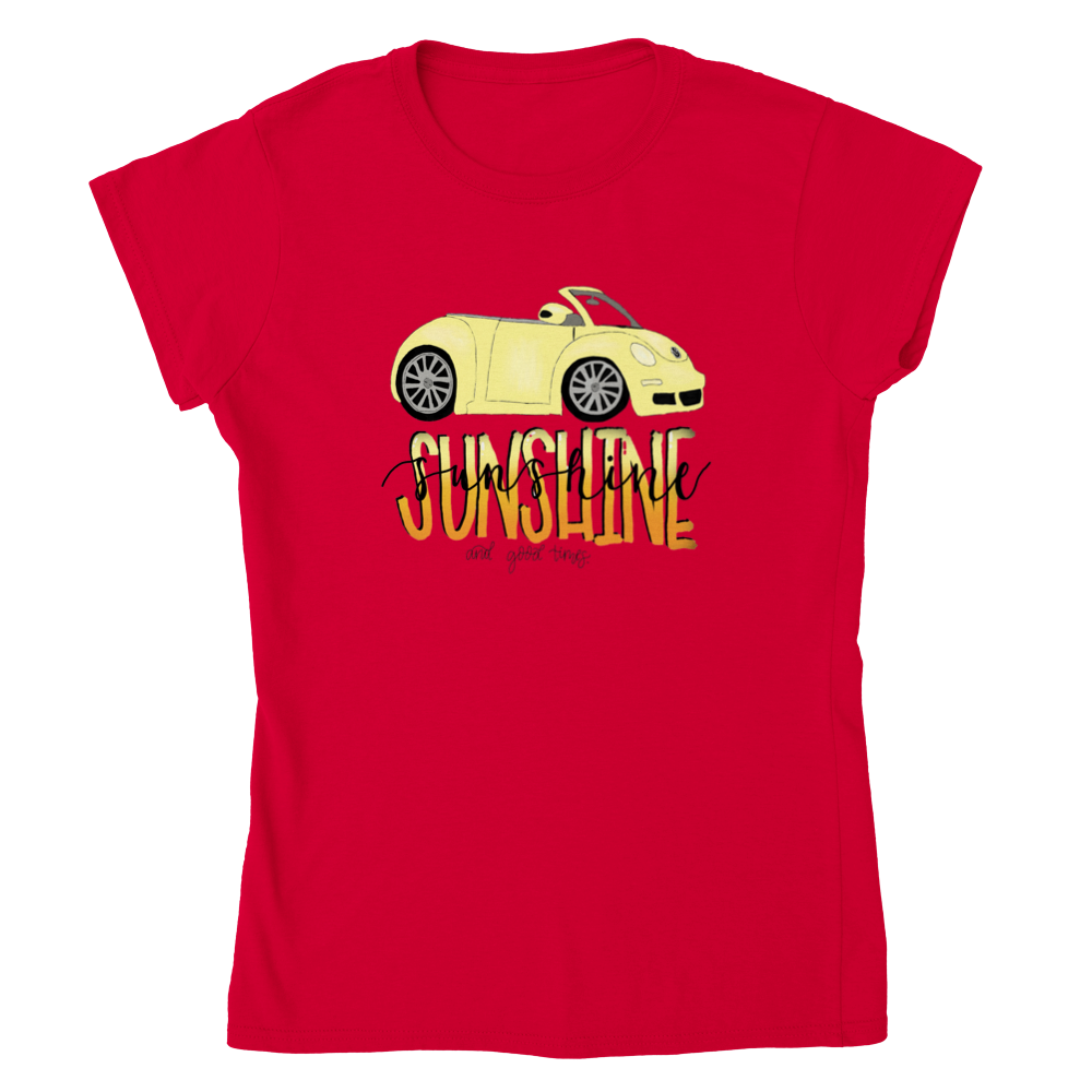 Sunshine and Good Times - Classic Womens Crewneck T-shirt - Mister Snarky's