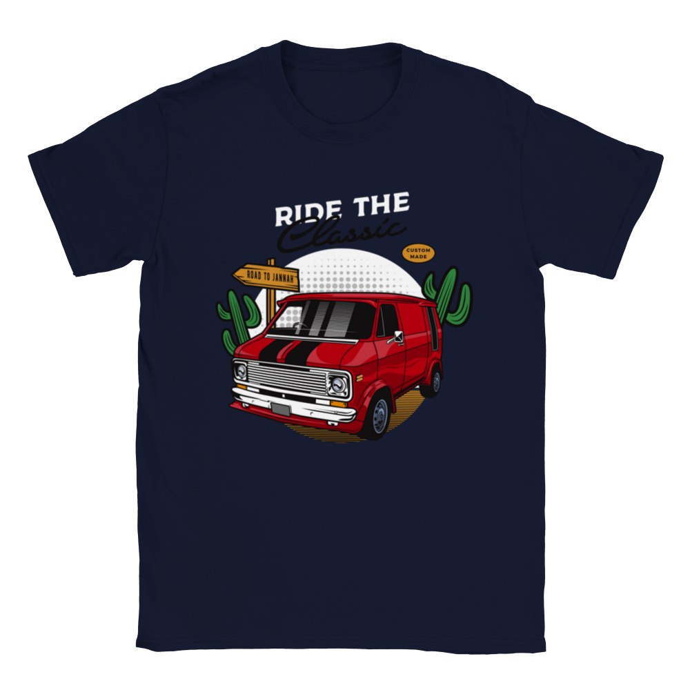 Ride the Classics - Chevy Custom Van - Unisex Crewneck T-shirt - Mister Snarky's
