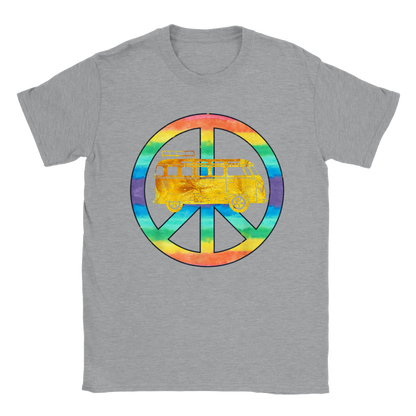 Peace and a HIppie Bus -  Unisex Crewneck T-shirt - Mister Snarky's