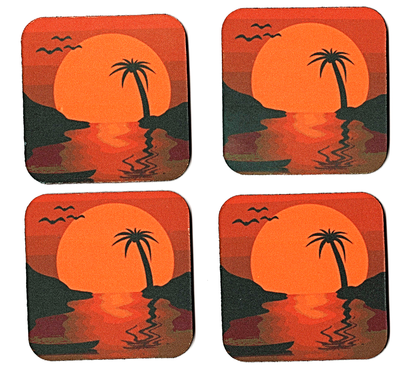 Sunset at the Beach - Set of 4 Coasters - Mister Snarky's